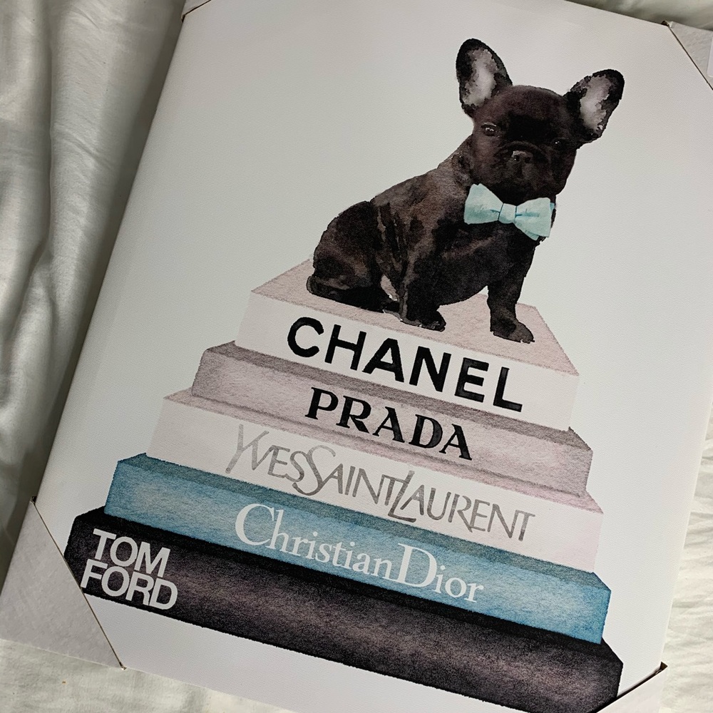 Frenchie dog canvas Prada ysl prada painting art t